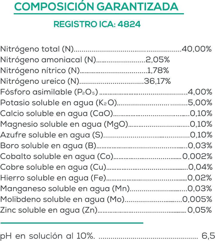 Composición garantizada de Crecimiento